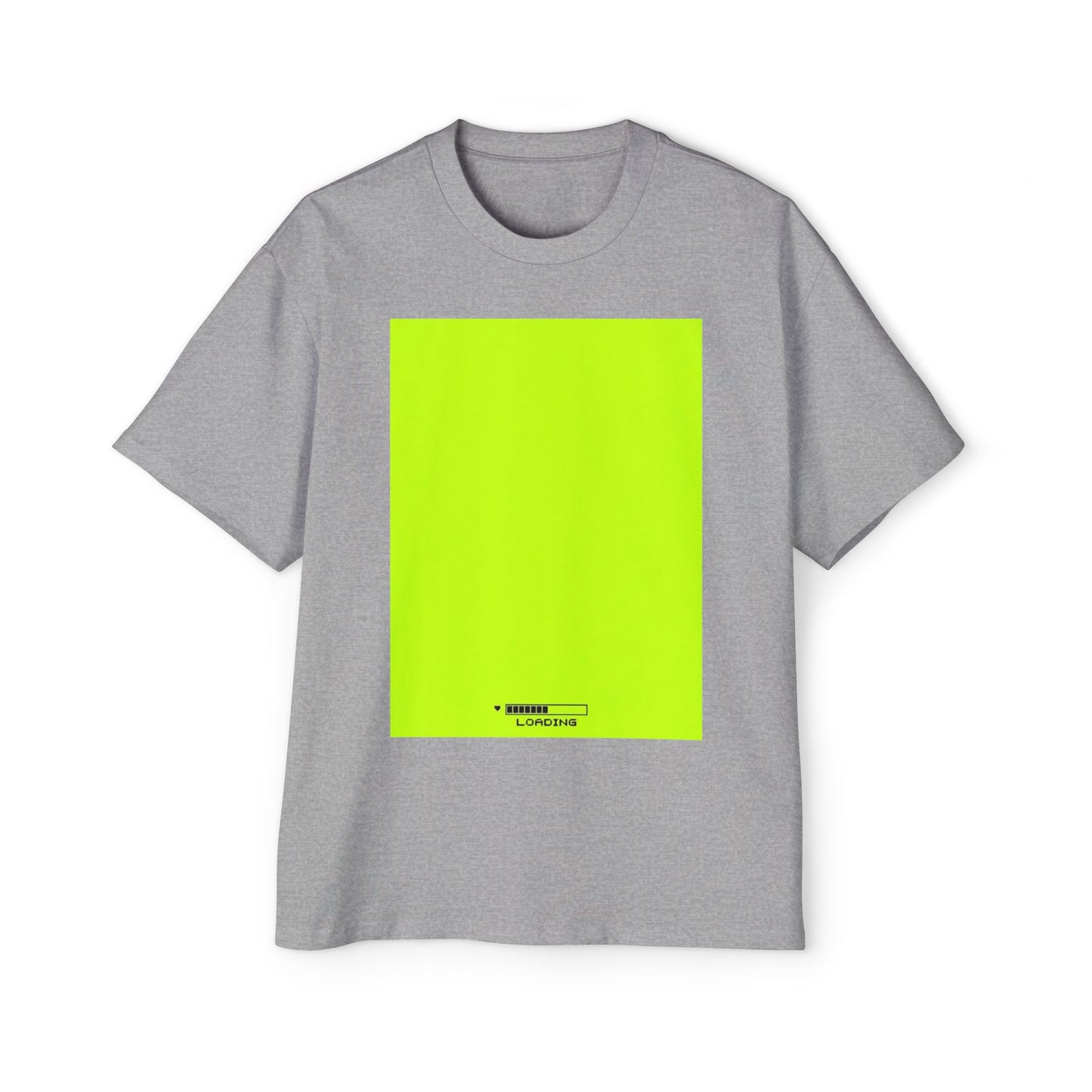 Oversized Tee — Neon Green Minimal Graphic "SUMMER LOVEDAY"