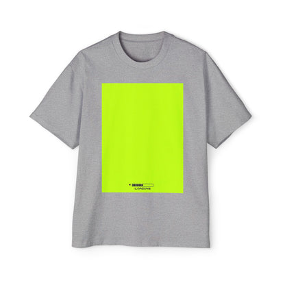 Oversized Tee — Neon Green Minimal Graphic "SUMMER LOVEDAY"