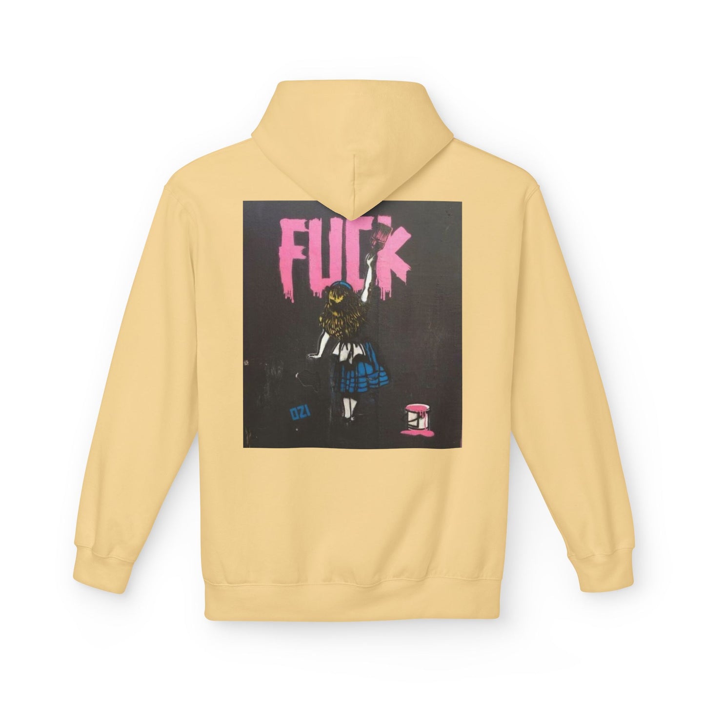 Street Art Inspired Unisex Fleece Hoodie - Bold Design for Creative Souls