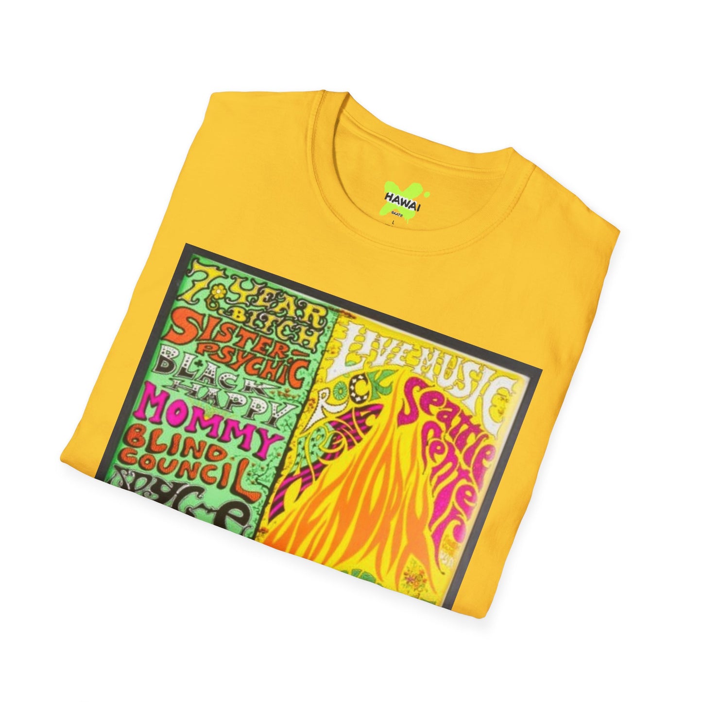 Retro Music Festival Unisex Softstyle T-Shirt - Vibrant Graphic Design