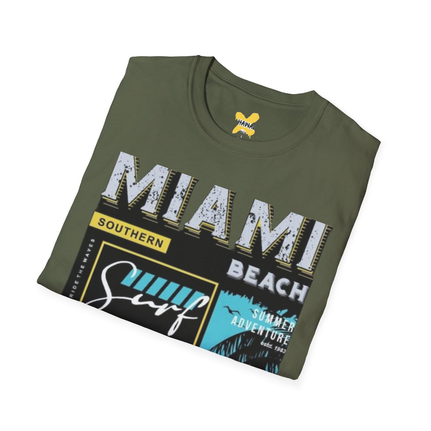 Miami Beach Surf Adventure Unisex Softstyle T-Shirt