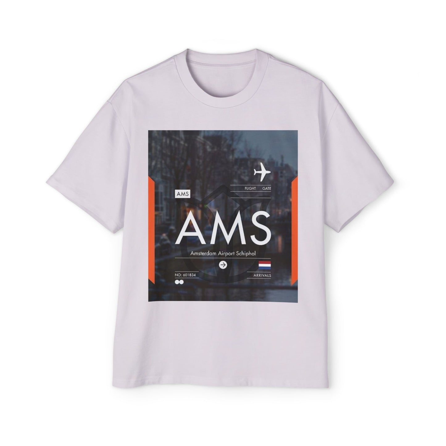 AMS Amsterdam Airport Tee — Travel-Inspired Graphic T-Shirt