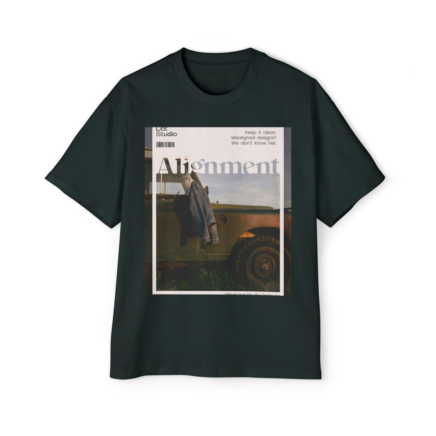 Alignment Vintage Jeep Graphic Tee – Men's Oversized Photo Print