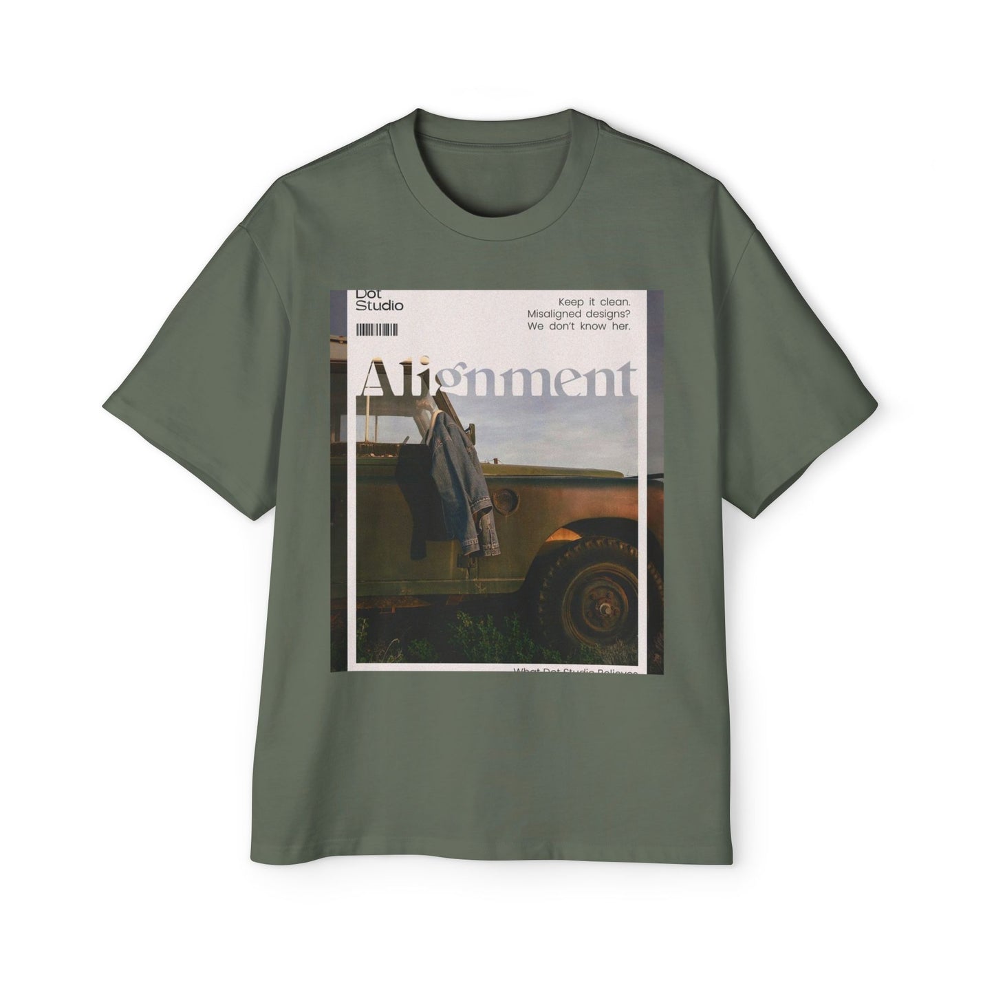 Alignment Vintage Jeep Graphic Tee – Men's Oversized Photo Print