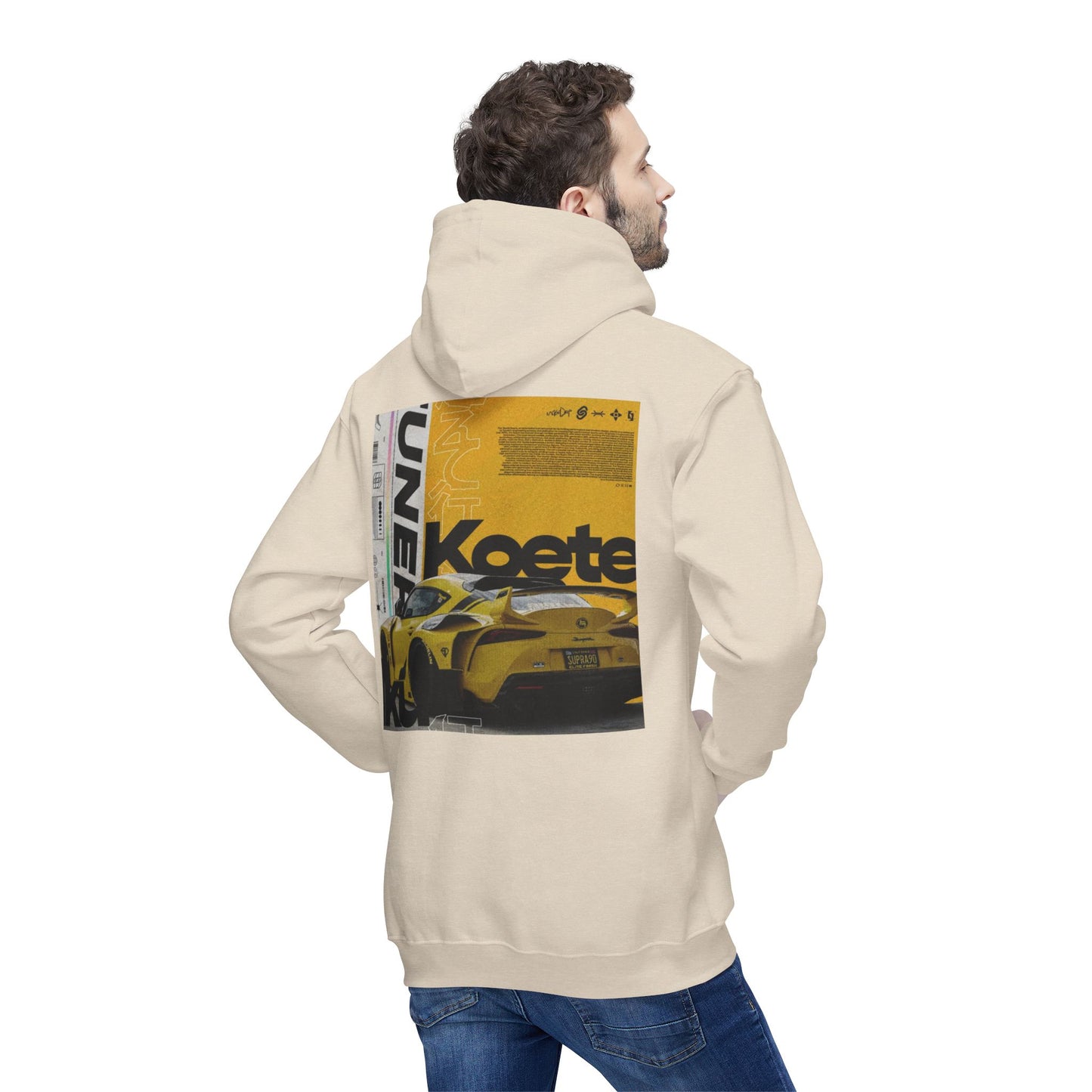 Unisex Hooded Sweatshirt with Car Graphic - Perfect for Automobiles Enthusiasts