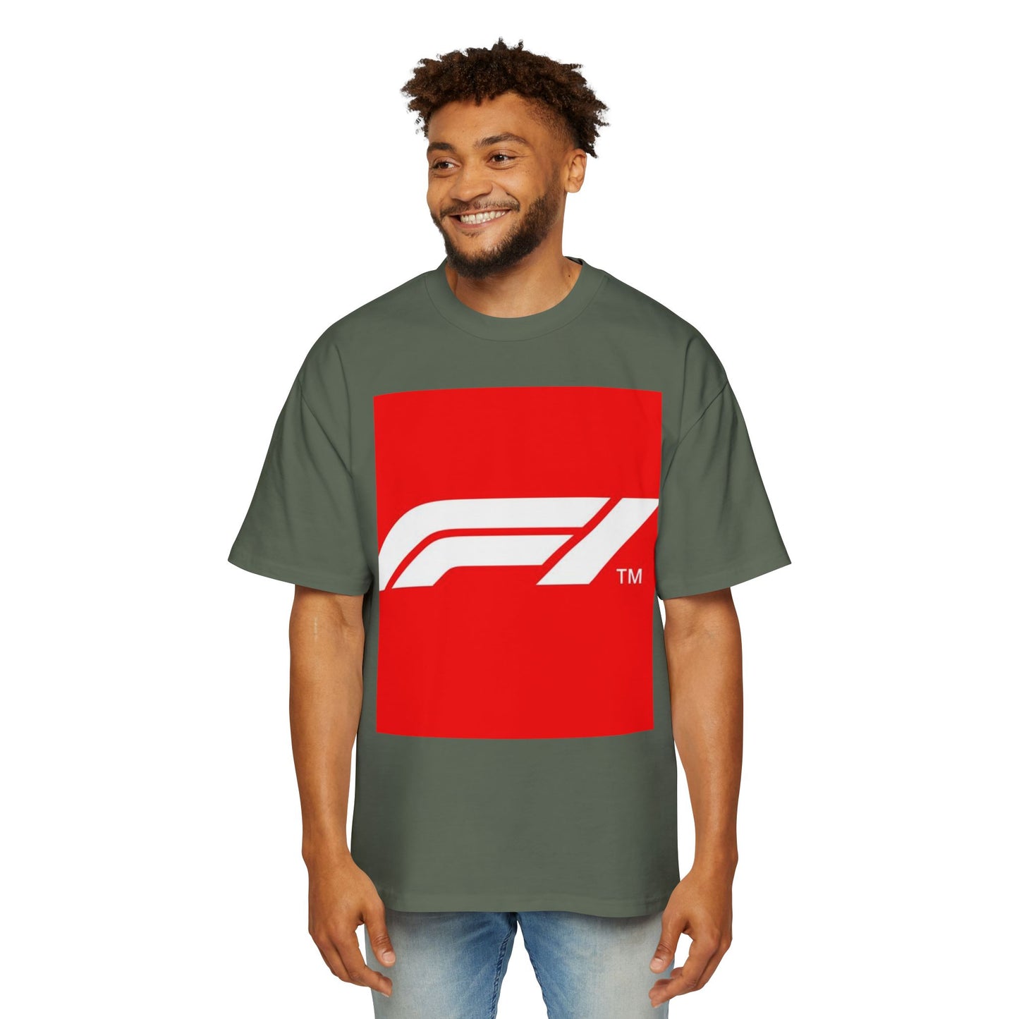 Racing Graphic Tee — Bold Red F1 Logo Shirt