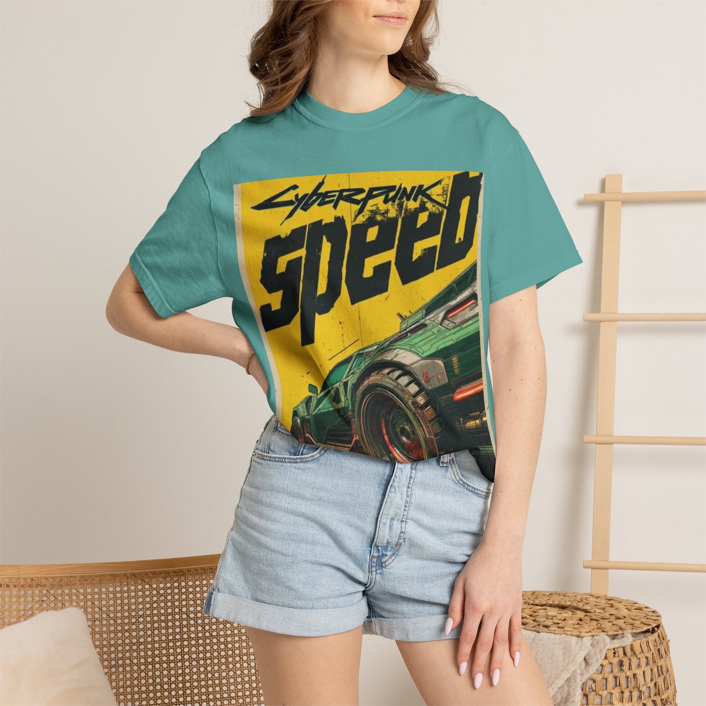 Cyberpunk Speed T-Shirt — Retro Racing Car Graphic Tee