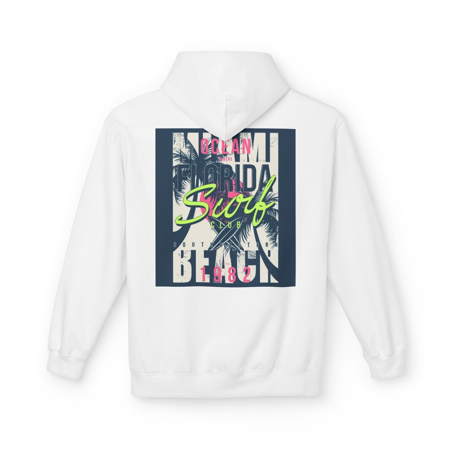 Retro Florida Beach Hoodie - Unisex Softstyle Fleece for Summer Vibes
