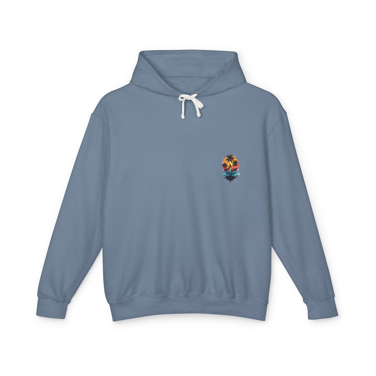Coastal Sunset Surf Hoodie - Unisex Lightweight Hooded Sweatshirt