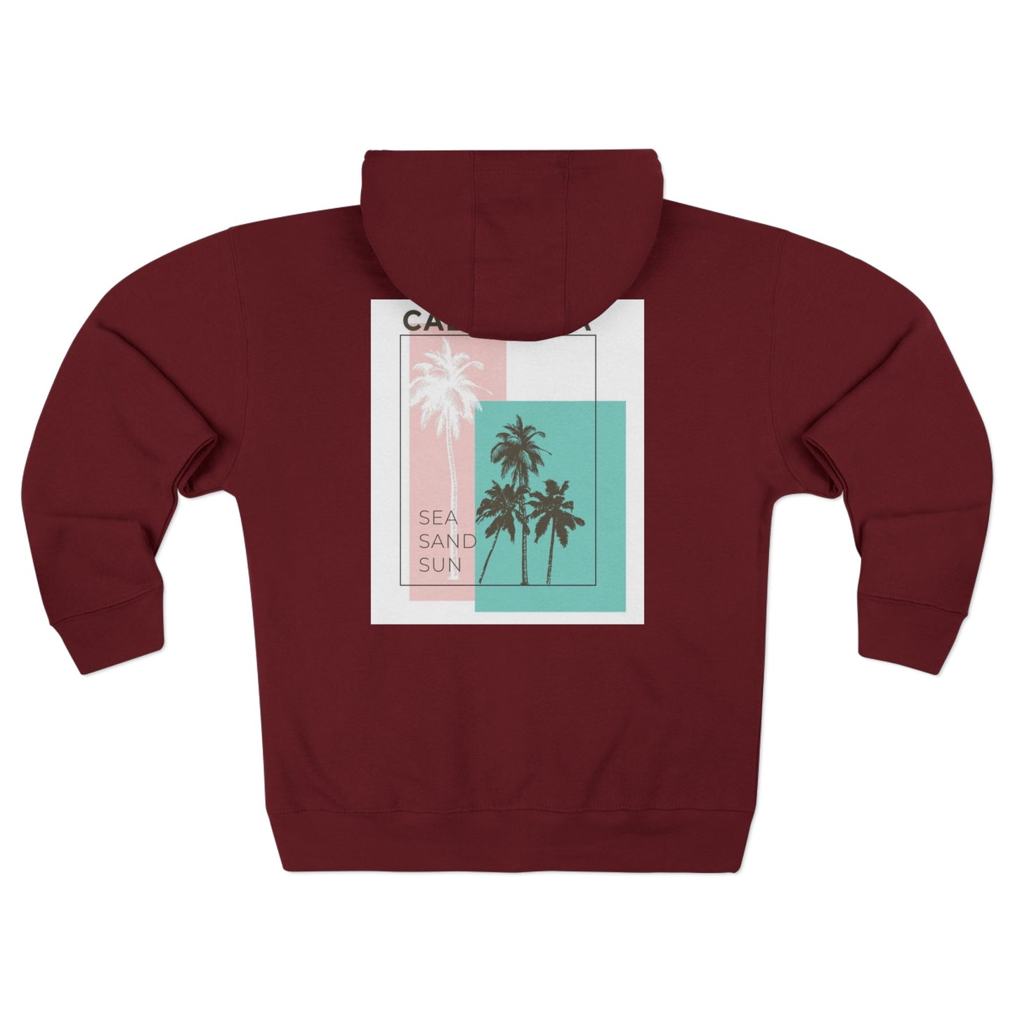 Tropical Vibe Unisex Zip Hoodie - Casual Comfort for Beach Lovers