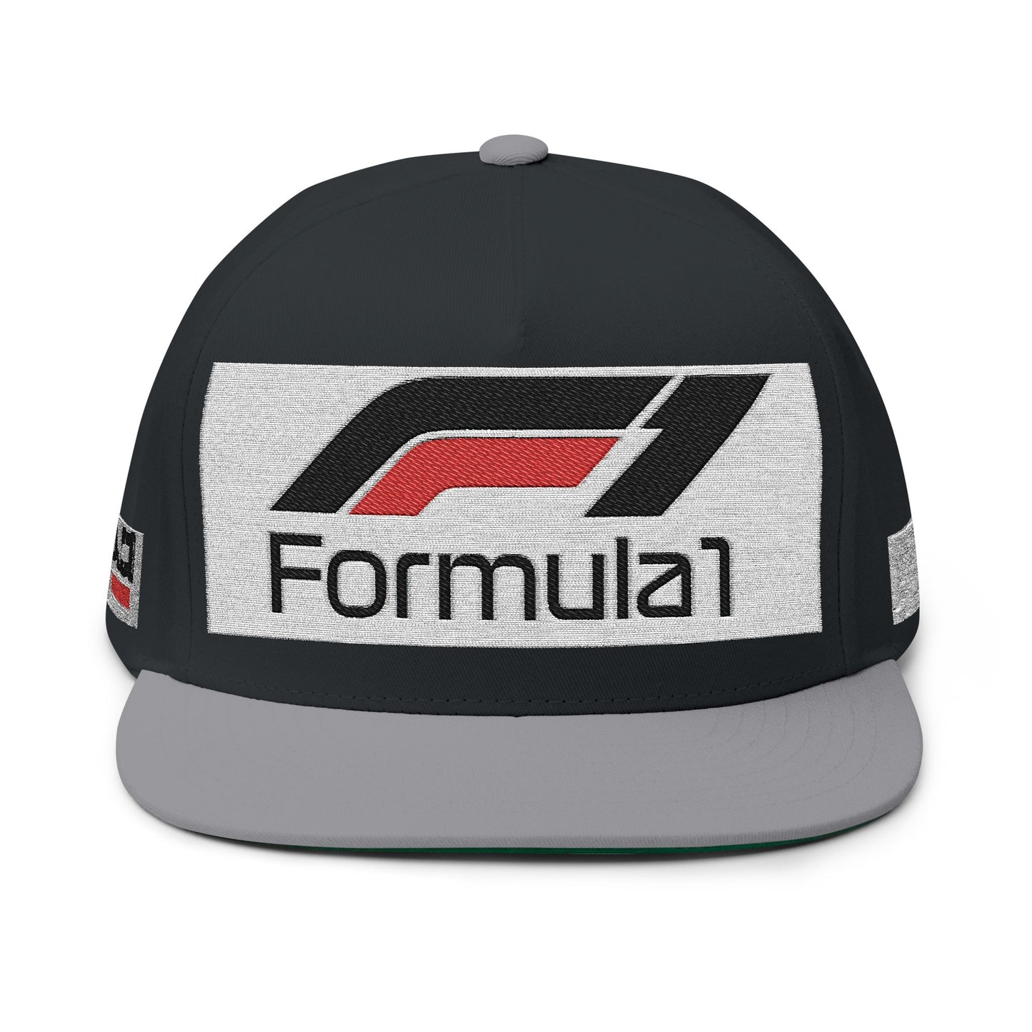 Formula 1 Embroidered Flat Bill Cap – Racing Logo Snapback