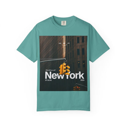 New York City Traffic Light Photo T‑Shirt — Urban Streetwear Tee