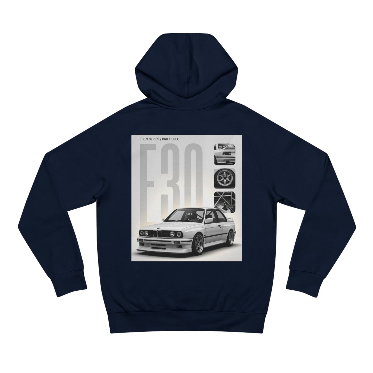 BMW E30 Hoodie — Vintage Motorsport Graphic Pullover