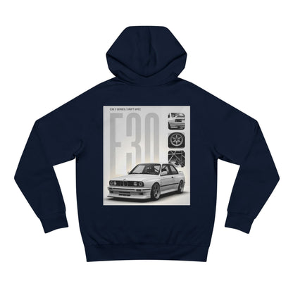 BMW E30 Hoodie — Vintage Motorsport Graphic Pullover