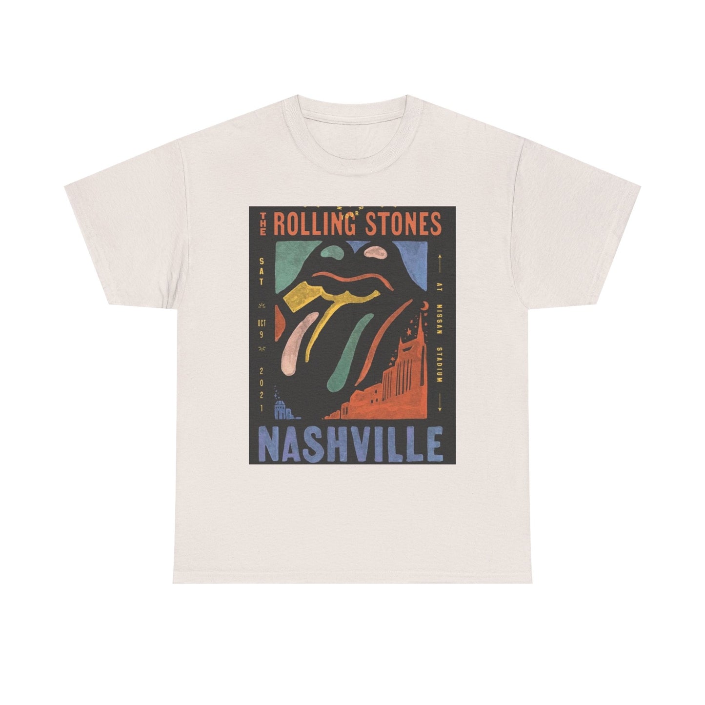 Retro Rolling Stones Nashville Tee, Vintage Band Shirt, Unisex Cotton T-Shirt, Music Lover Gift, Concert Attire, Festival Wear