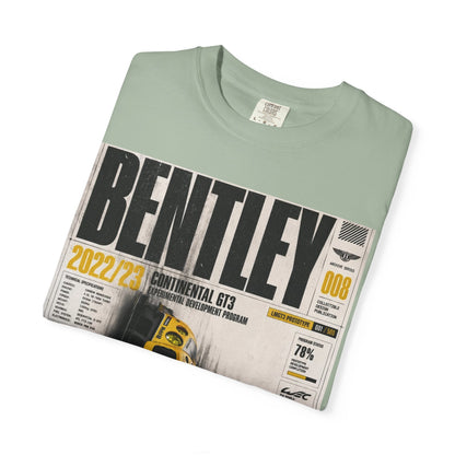 Bentley Magazine Cover T-Shirt – Yellow Sports Car Graphic Tee