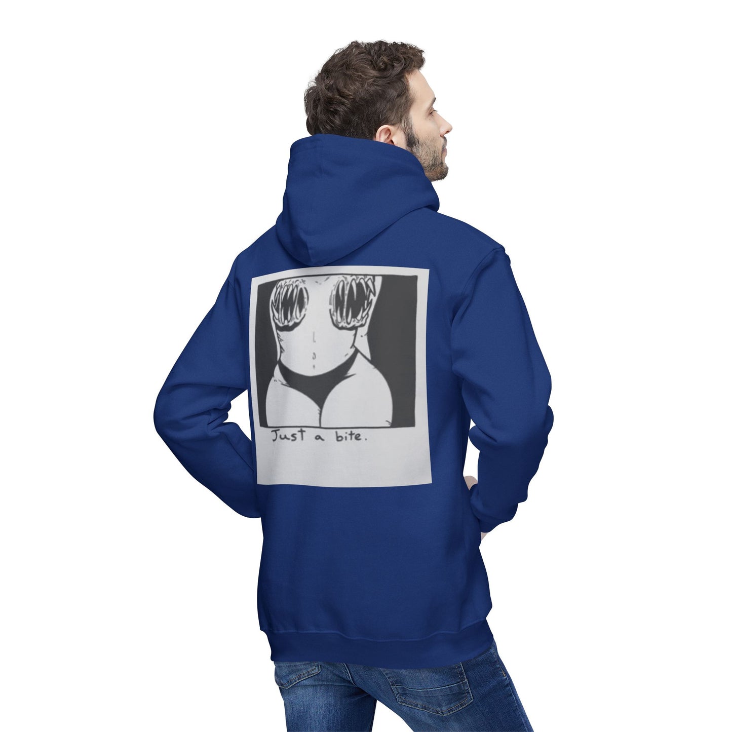 Unisex Hooded Sweatshirt with 'Just a Bite' Design - Casual Comfort for Every Occasion