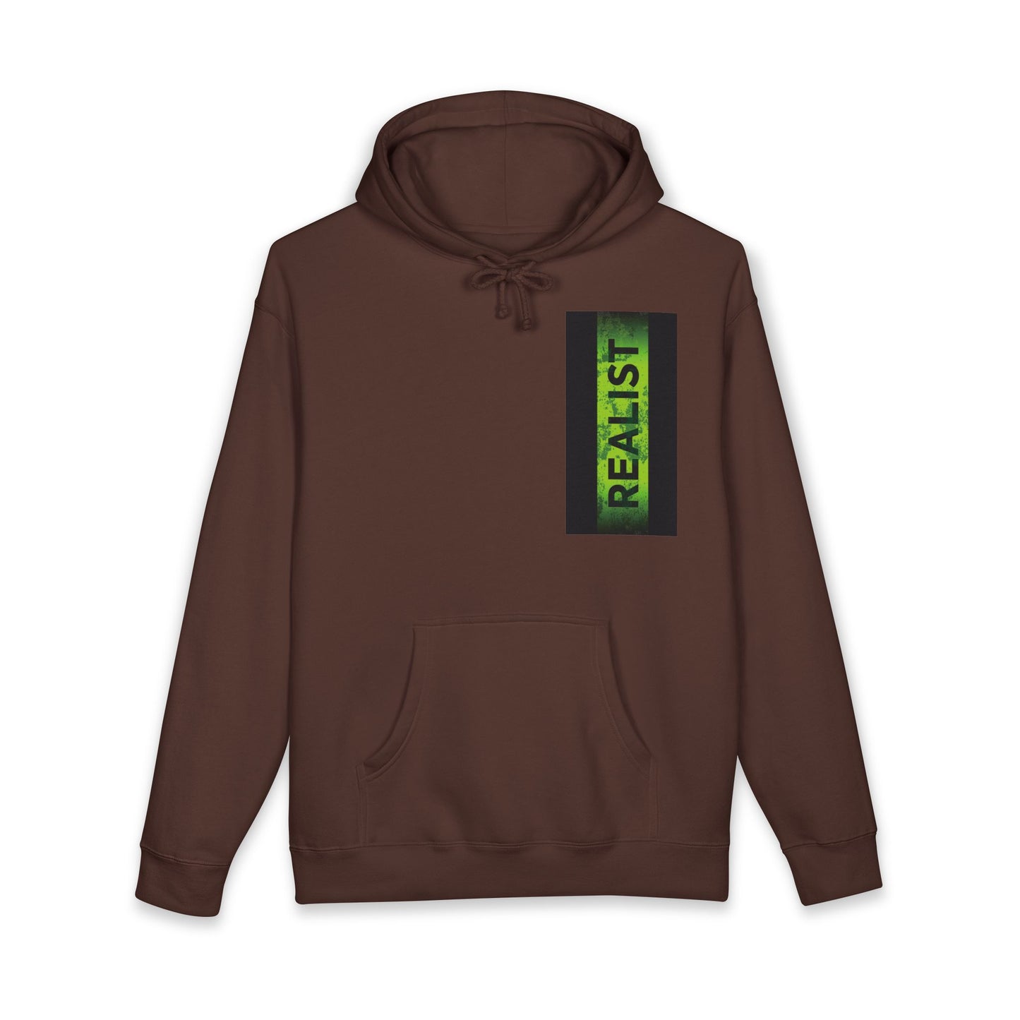 Realist Ghost Hoodie — Neon Yellow Graphic Pullover