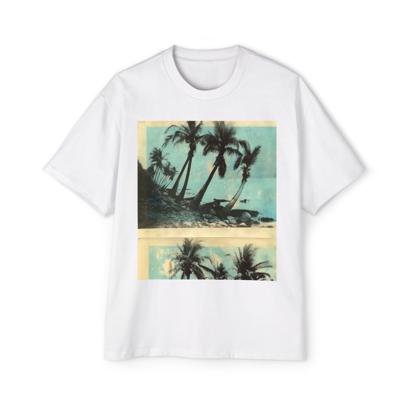 T-Shirt — Vintage Palm Beach Graphic Tee (Retro Tropical Sunset)
