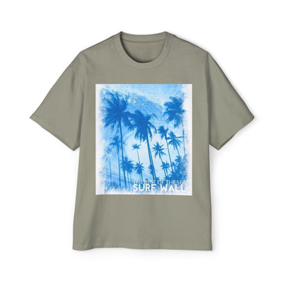 Surf Palm Tee — Blue Tropical Graphic T-Shirt
