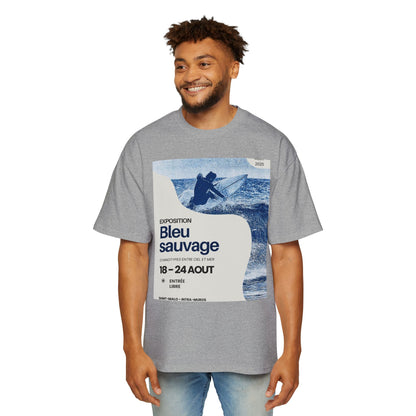 Bleu Sauvage Surf Tee — Men's Oversized Graphic T-Shirt