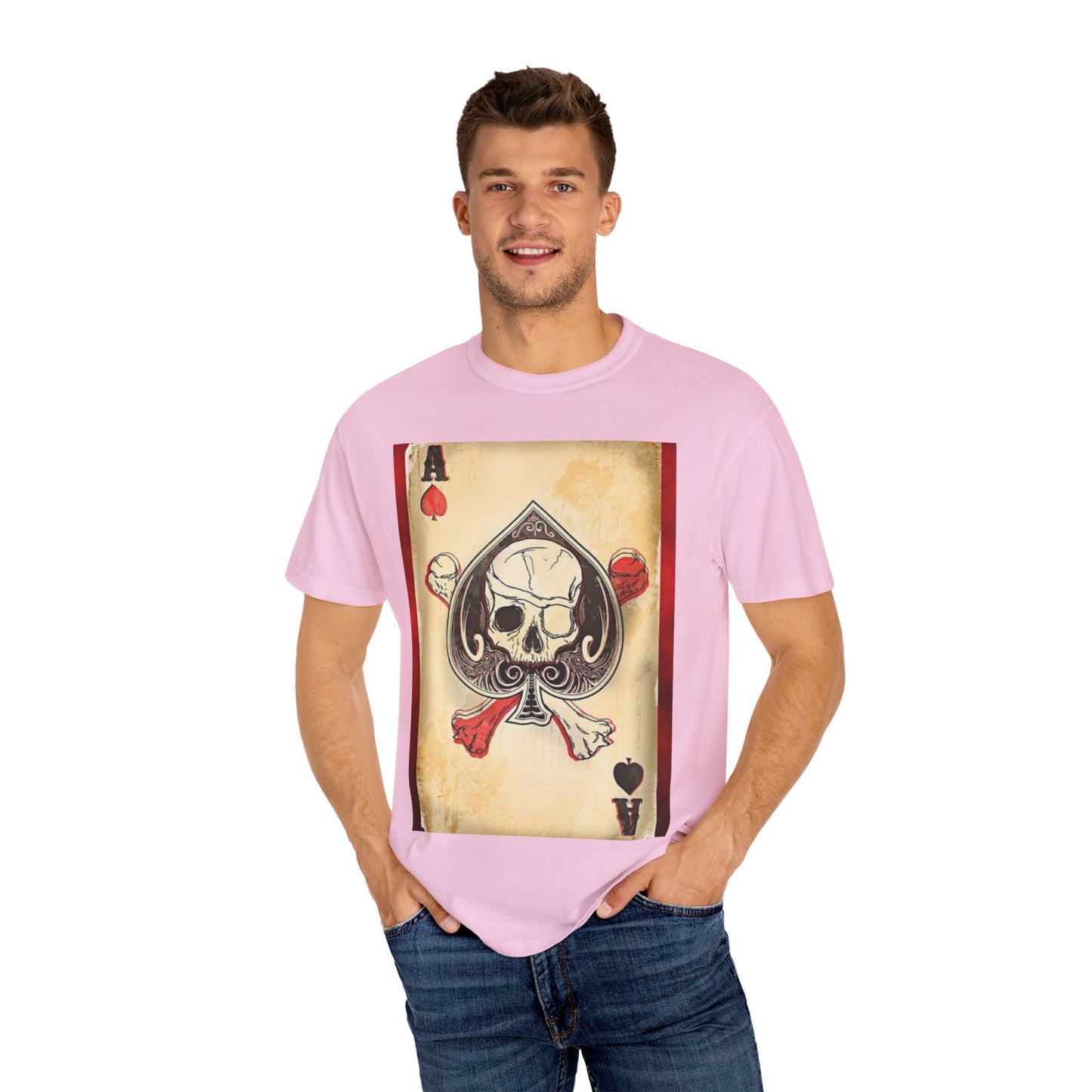 Vintage Skull & Ace of Spades Unisex T-Shirt - Perfect for Gamers and Rock Fans