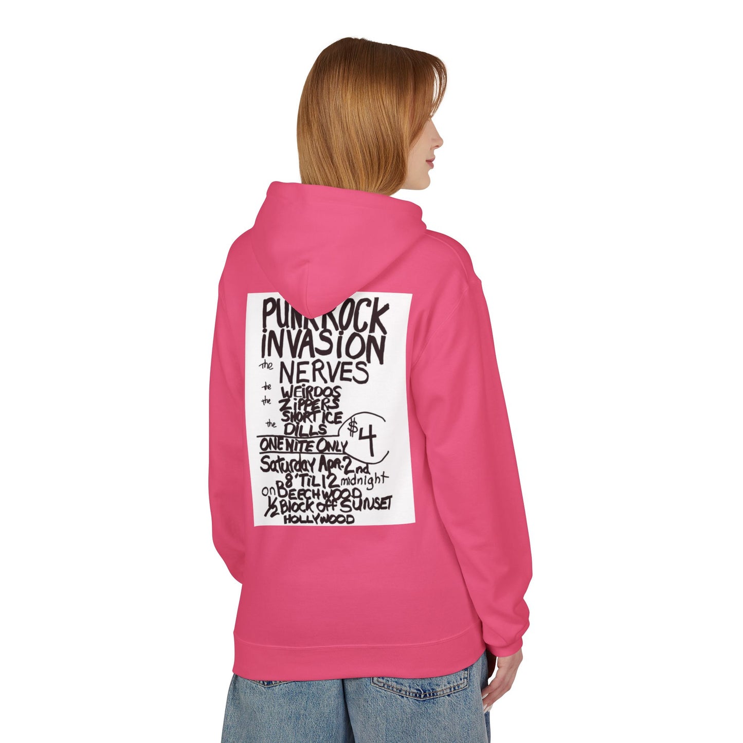 Unisex Punk Rock Fleece Hoodie - Softstyle, Cozy, Perfect for Concerts