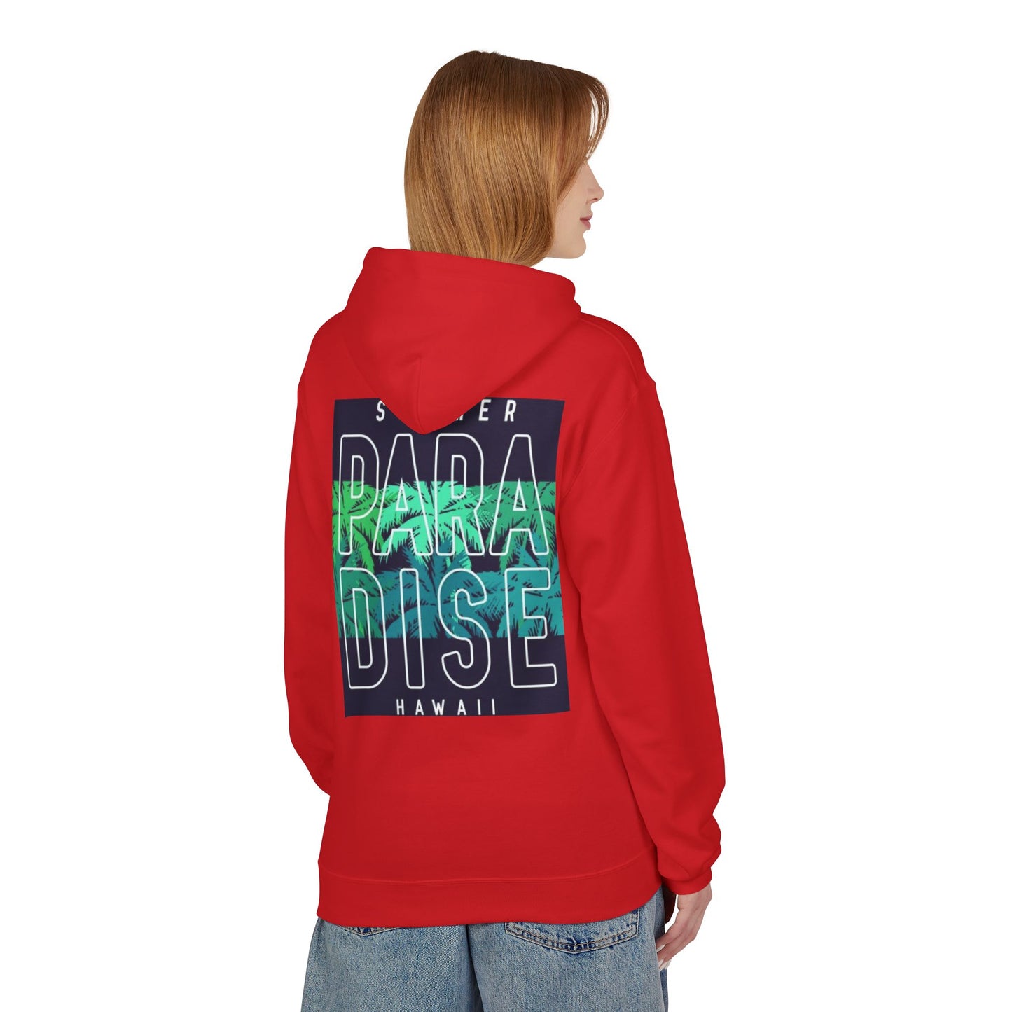 Summer Paradise Fleece Hoodie, Relaxed Beachwear, Hawaii Gift, Unisex Sweatshirt, Vacation Attire, Casual Outfit