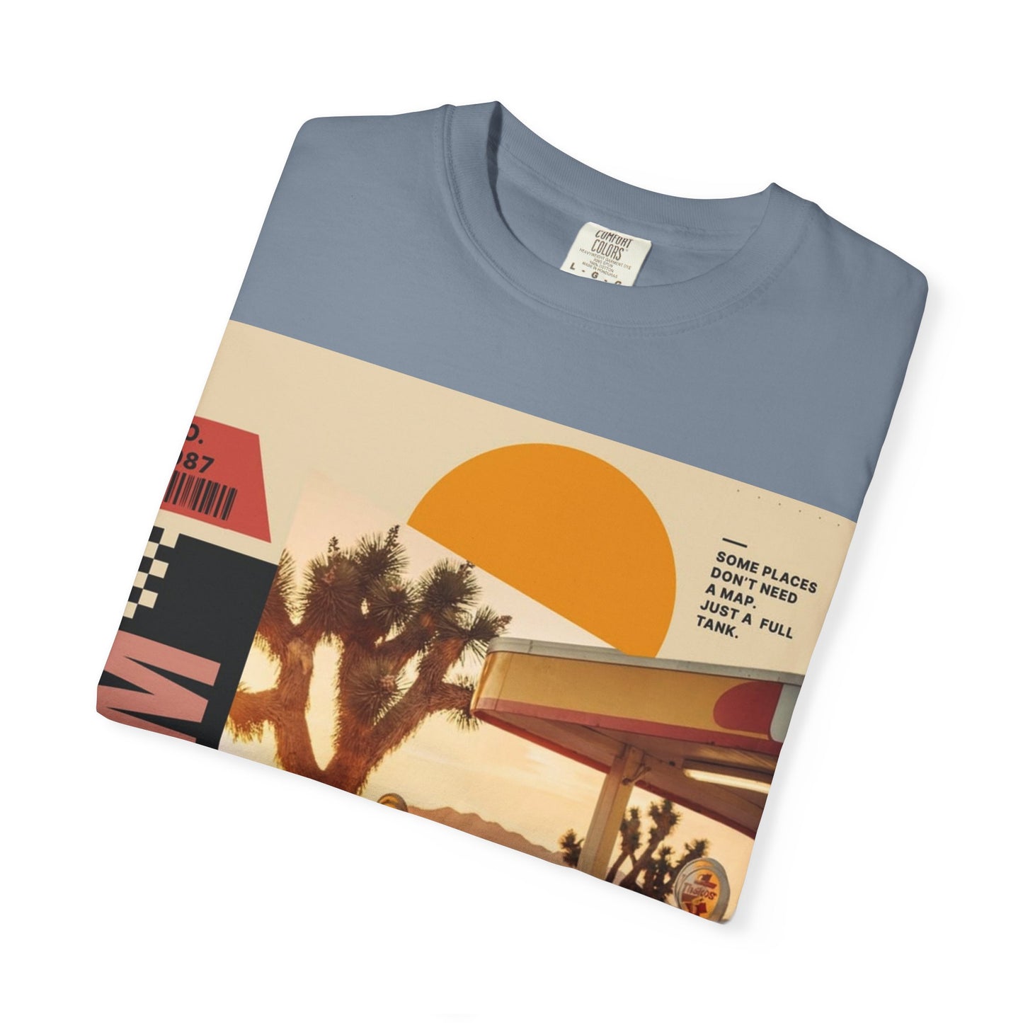 Freedom Road T-Shirt — Retro Desert Sunset Vintage Car Graphic