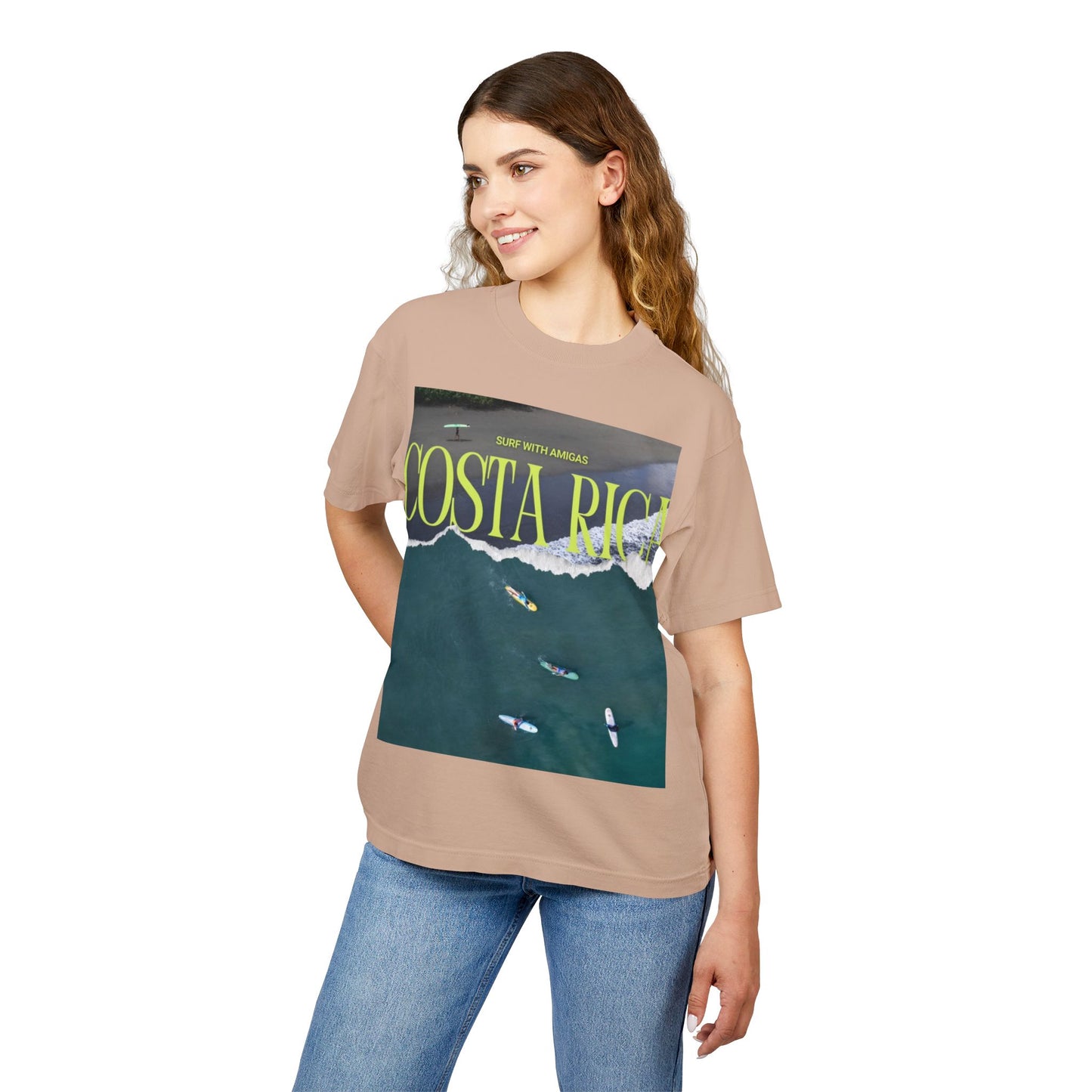 Costa Rica Surf Tee — Aerial Surfboard Photo Graphic T-Shirt