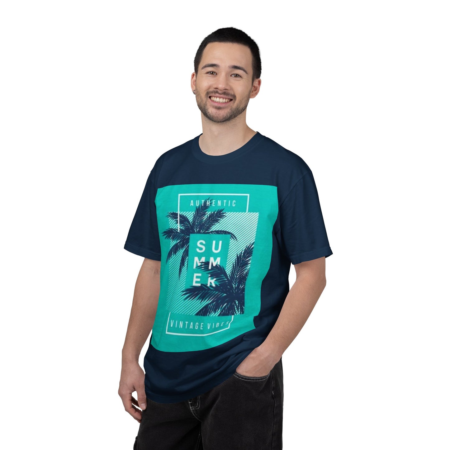 Summer Vintage Vibes T-Shirt — Palm Tree Graphic Tee