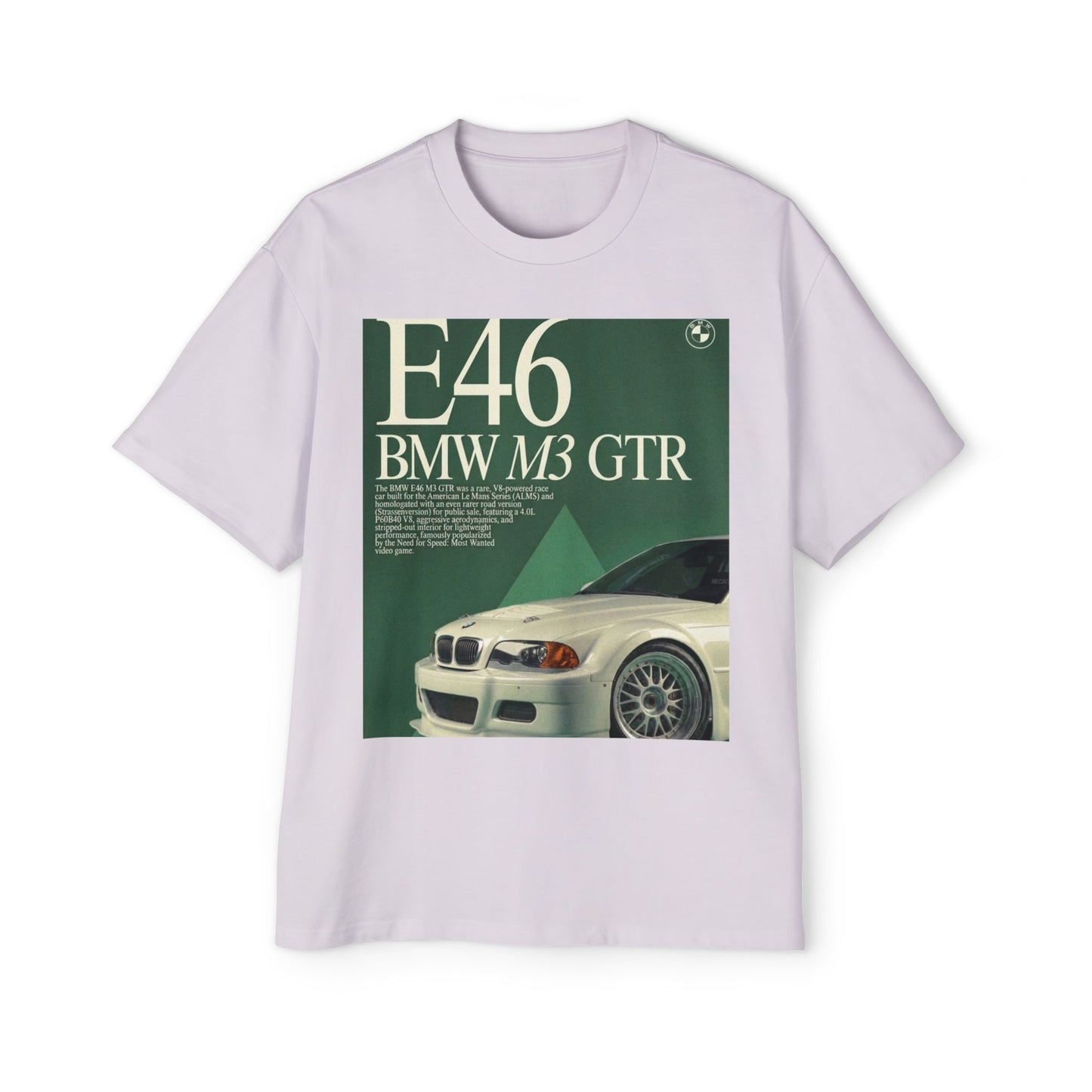 E46 BMW M3 GTR Tee — Vintage Racing Poster Graphic T-Shirt