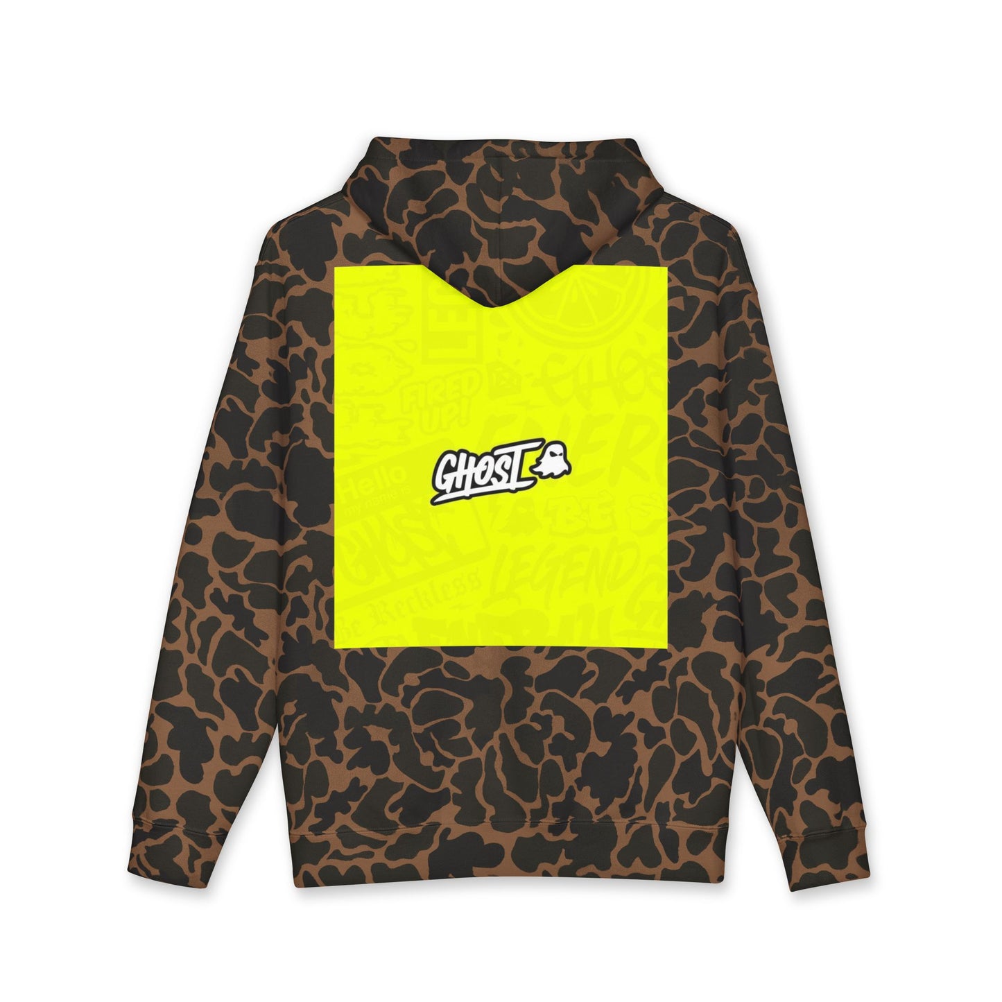 Realist Ghost Hoodie — Neon Yellow Graphic Pullover