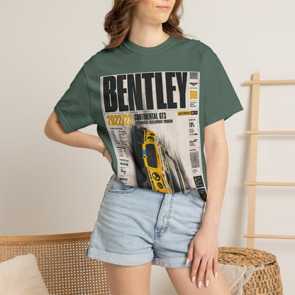 Bentley Magazine Cover T-Shirt – Yellow Sports Car Graphic Tee