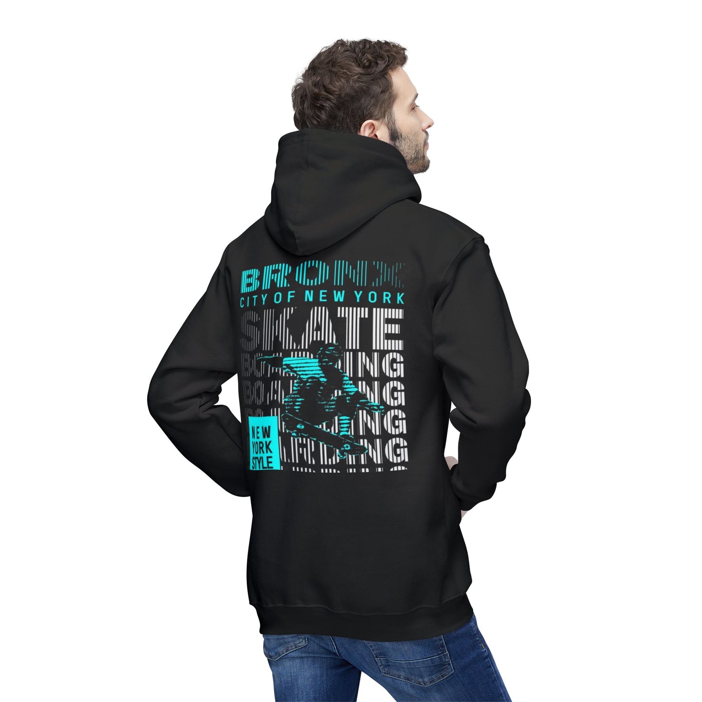 NYC Inspired Unisex Hoodie, Skate Style, Streetwear Sweatshirt, Casual Layer, Gift for Him/Her, Made in USA