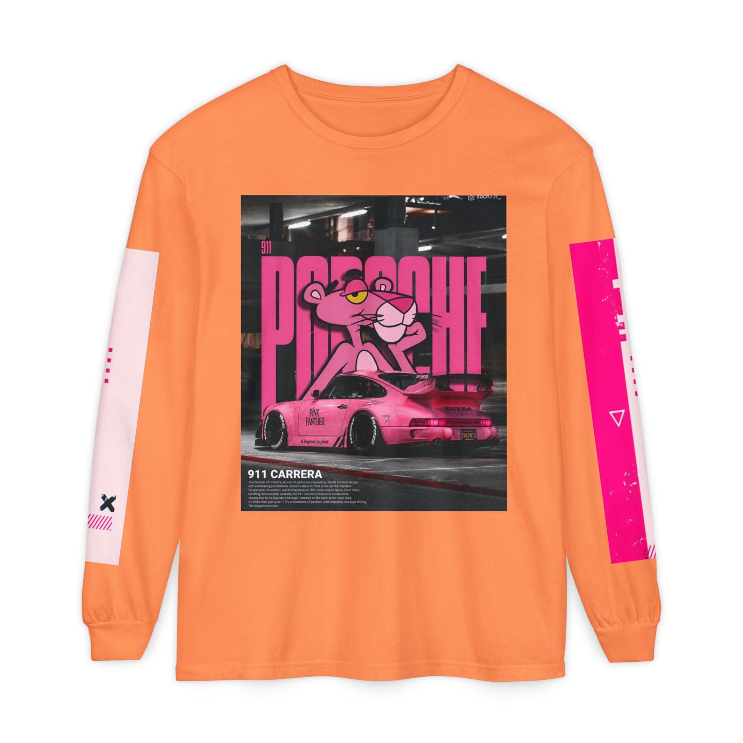 Pink Panther Porsche Long Sleeve T-Shirt