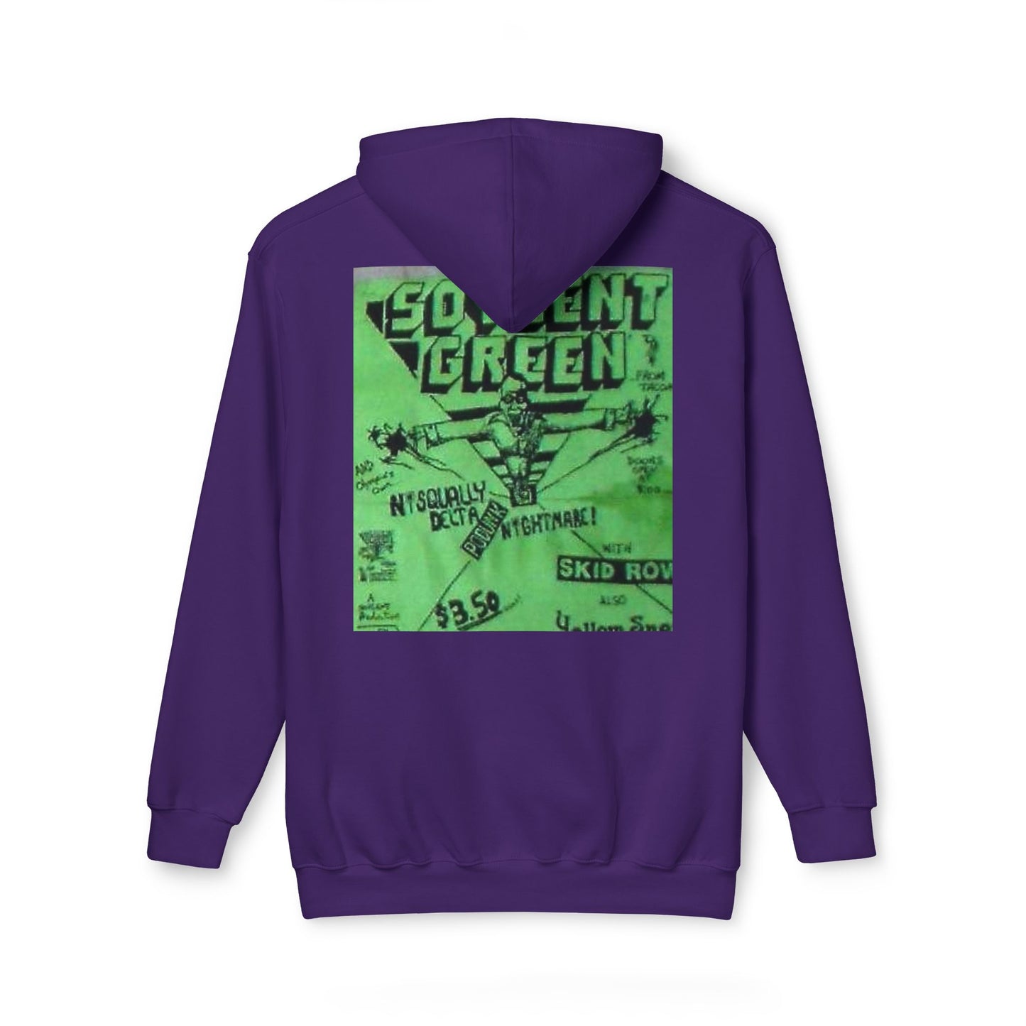 Retro Graphic Unisex Hooded Sweatshirt - 'Solvent Green' Design