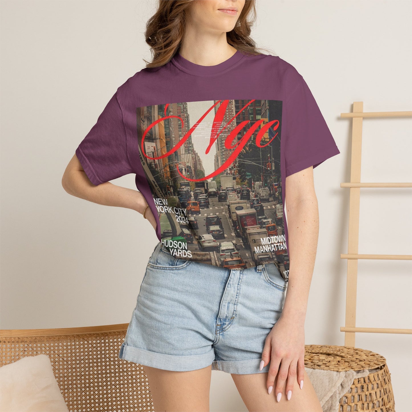 NYC Traffic Photo Tee — Midtown Manhattan Hudson Yards Graphic T-Shirt