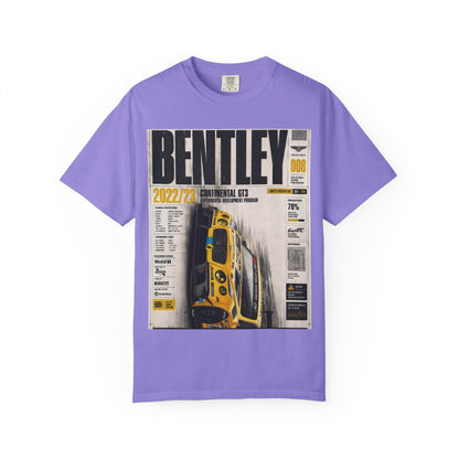 Bentley Magazine Cover T-Shirt – Yellow Sports Car Graphic Tee