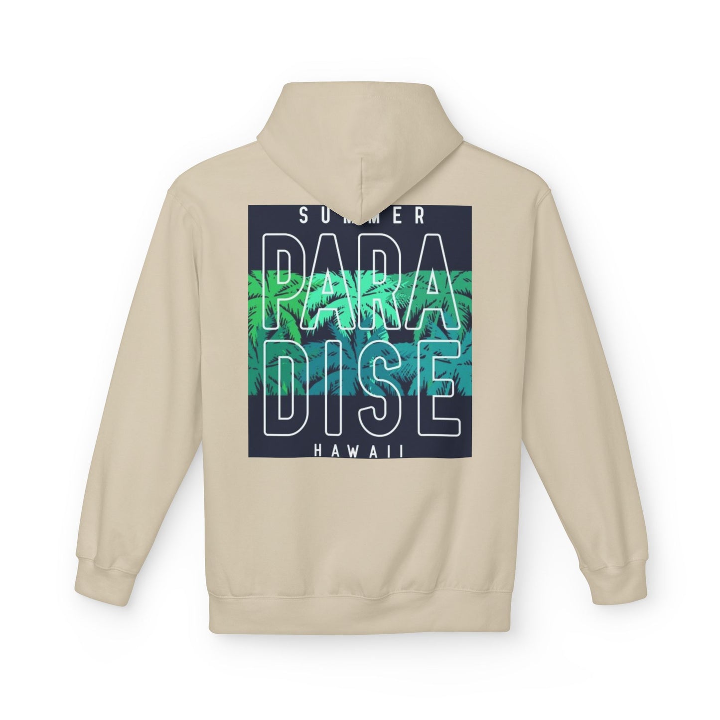 Summer Paradise Fleece Hoodie, Relaxed Beachwear, Hawaii Gift, Unisex Sweatshirt, Vacation Attire, Casual Outfit