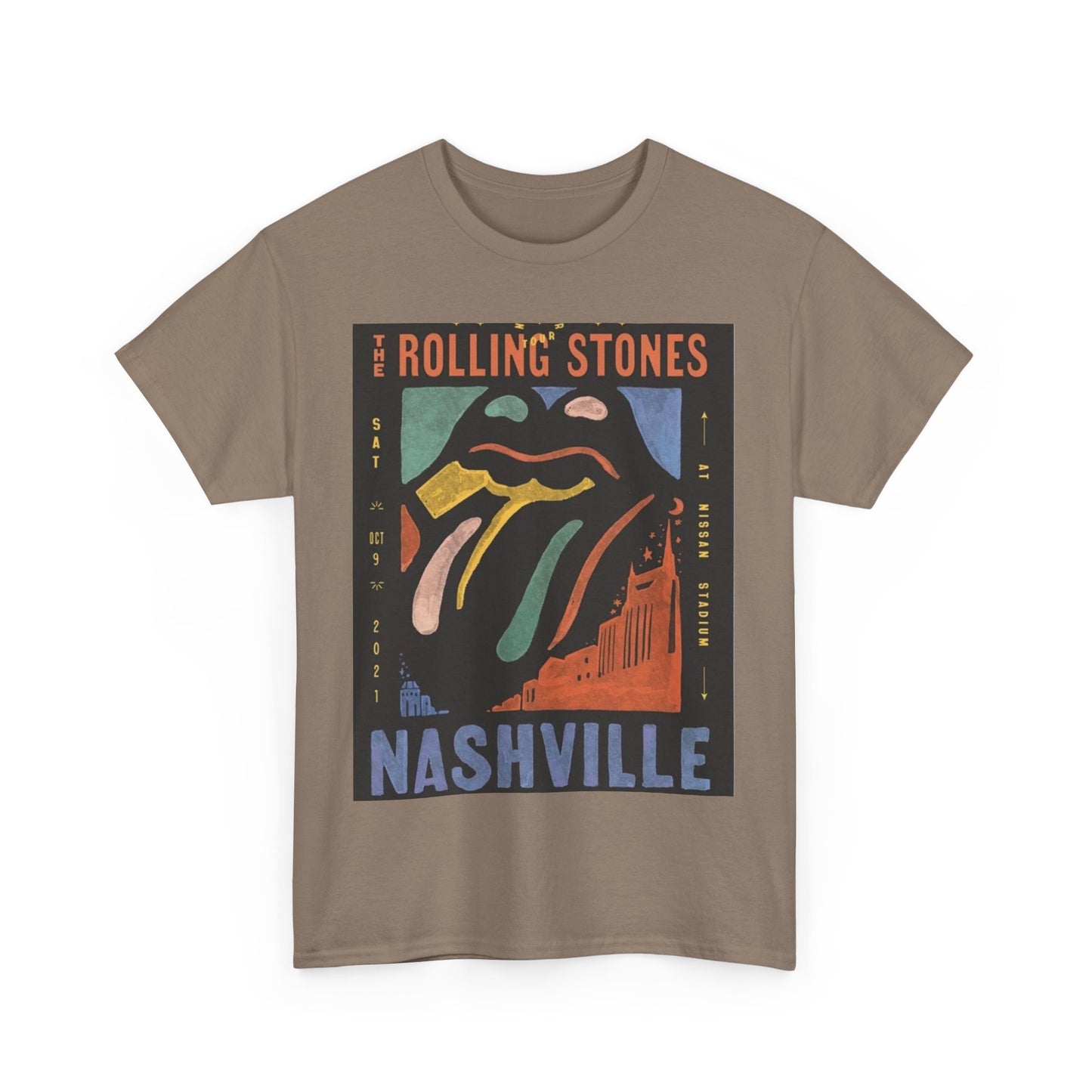 Retro Rolling Stones Nashville Tee, Vintage Band Shirt, Unisex Cotton T-Shirt, Music Lover Gift, Concert Attire, Festival Wear