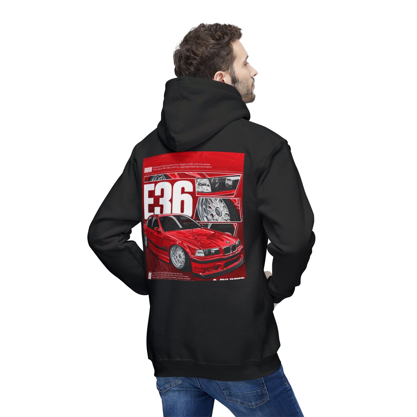 BMW E36 Unisex Hoodie, Car Lovers Gift, Automotive Sweatshirt, Made in USA Apparel, Cool Streetwear Design, Perfect for Car Shows