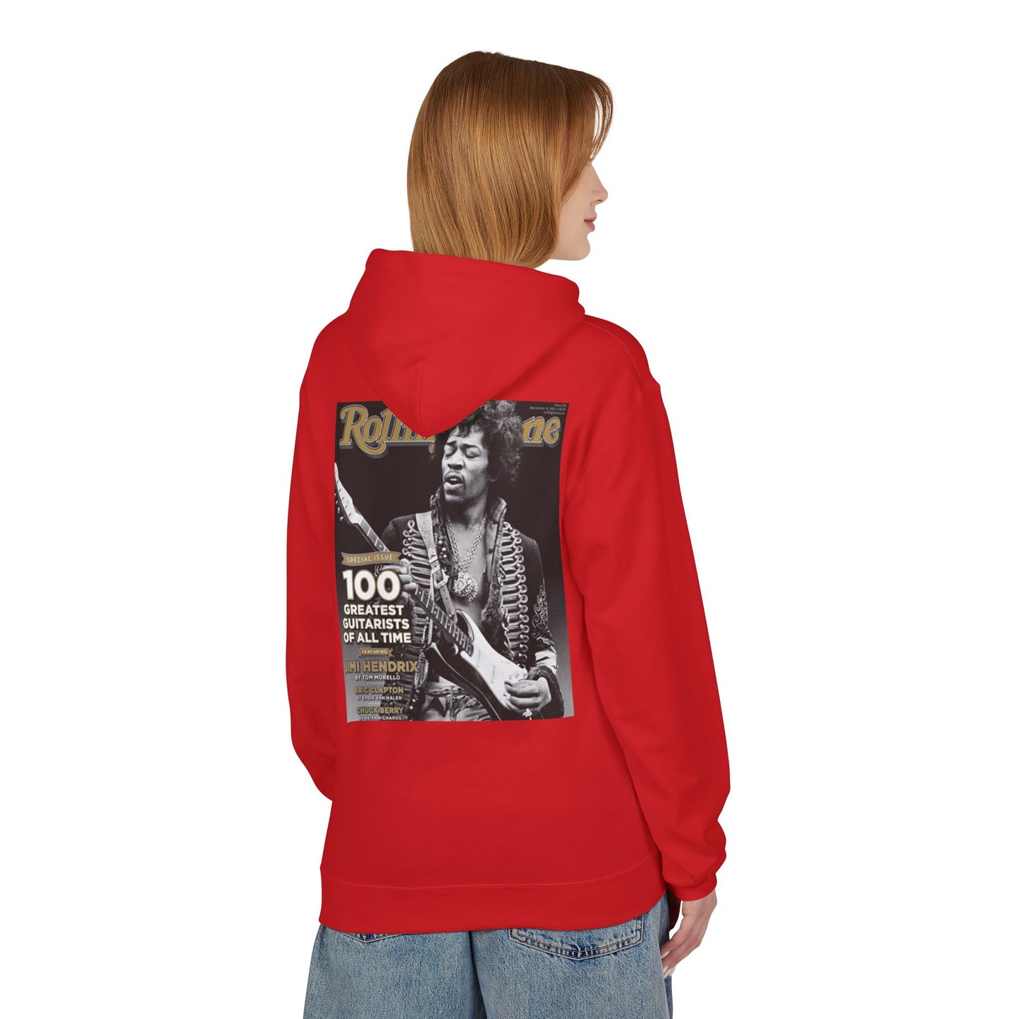 Jimi Hendrix Tribute Fleece Hoodie - Unisex Midweight Softstyle