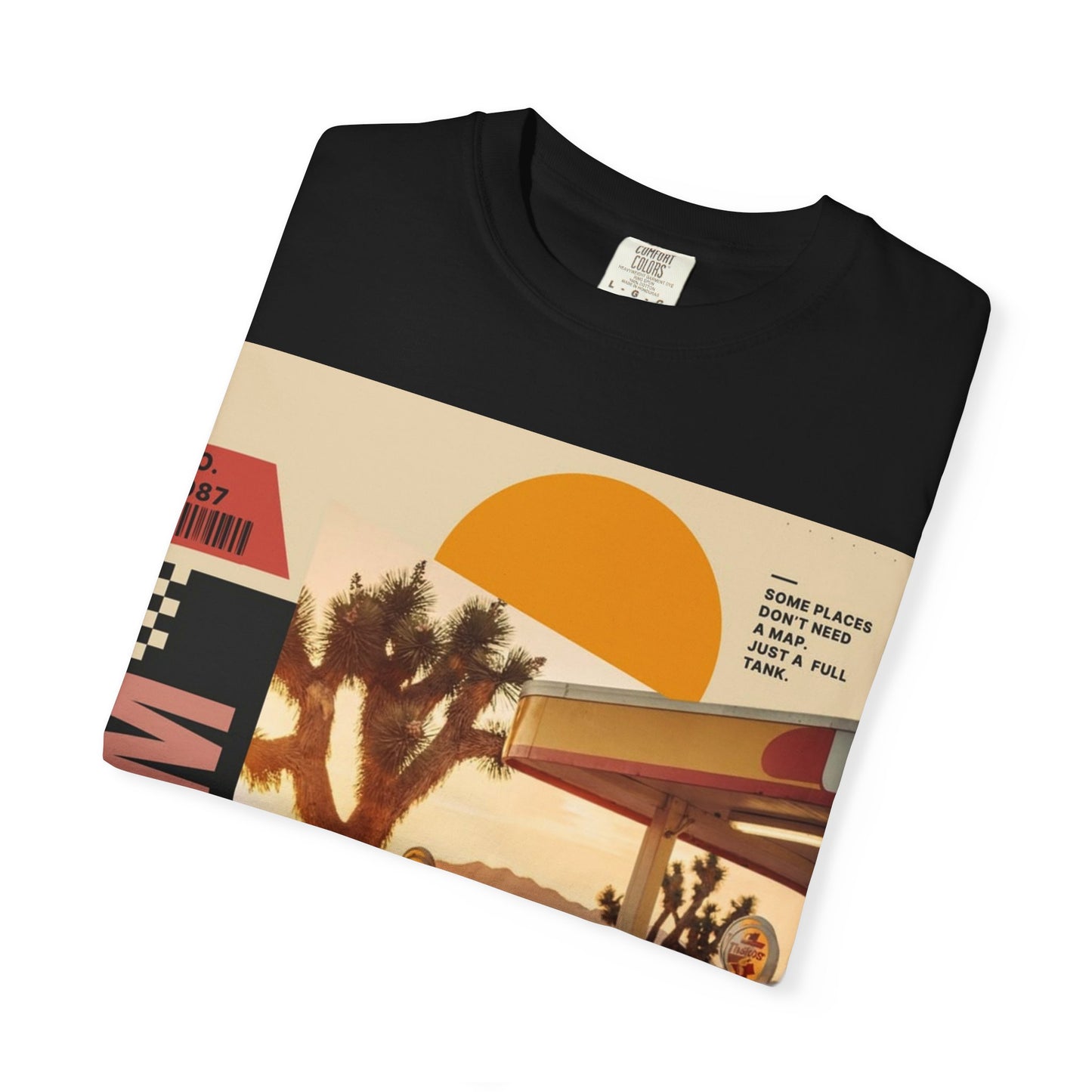 Freedom Road T-Shirt — Retro Desert Sunset Vintage Car Graphic