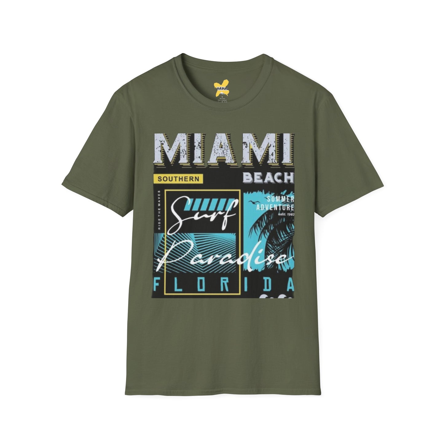 Miami Beach Surf Adventure Unisex Softstyle T-Shirt