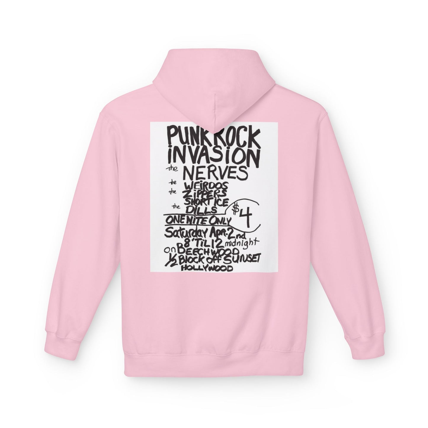 Unisex Punk Rock Fleece Hoodie - Softstyle, Cozy, Perfect for Concerts