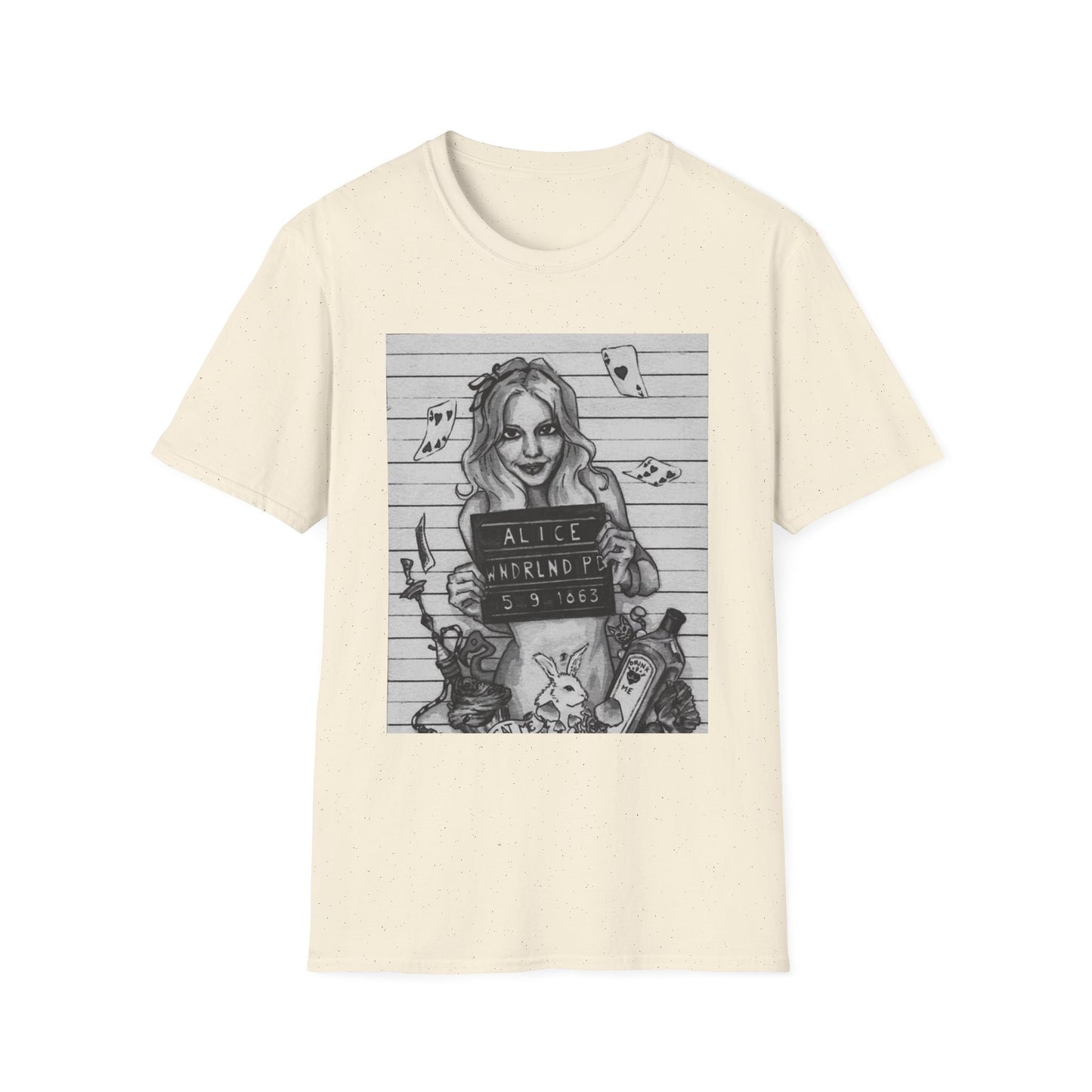 Alice in Wonderland Inspired Softstyle T-Shirt - Vintage Design