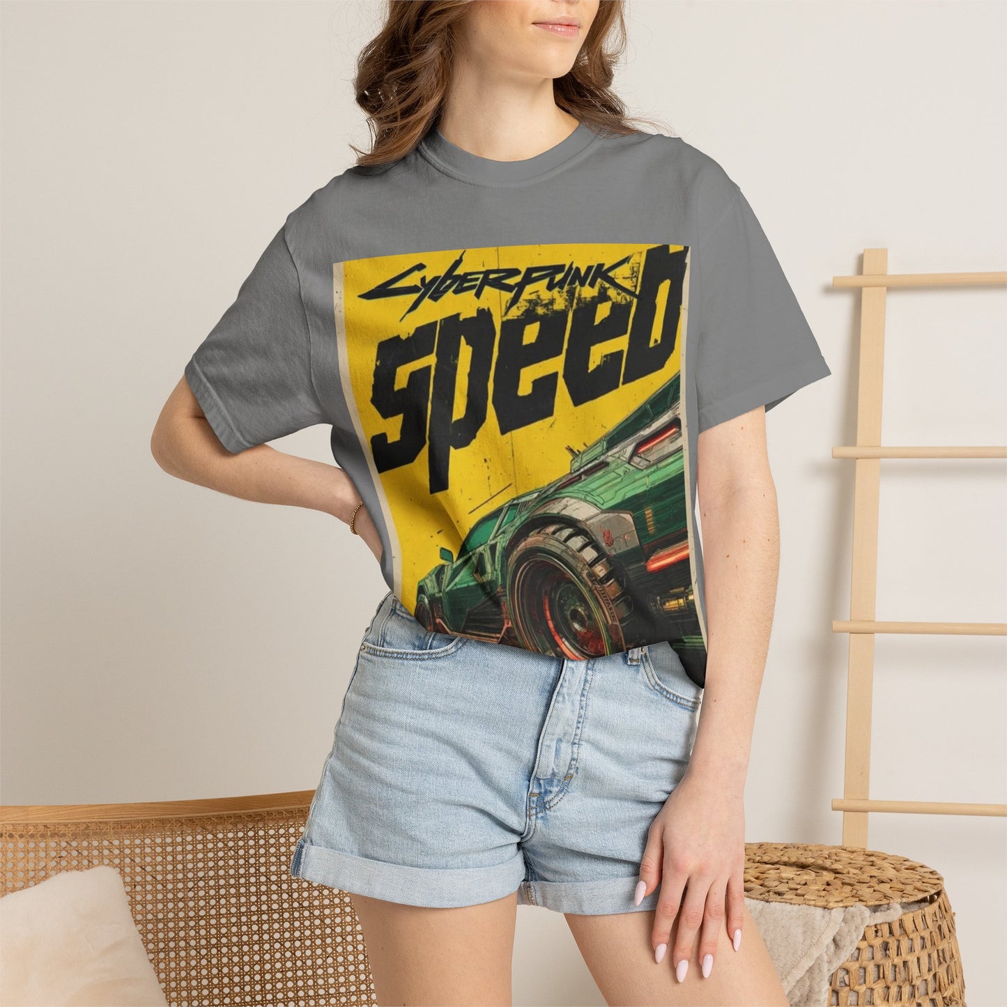 Cyberpunk Speed T-Shirt — Retro Racing Car Graphic Tee