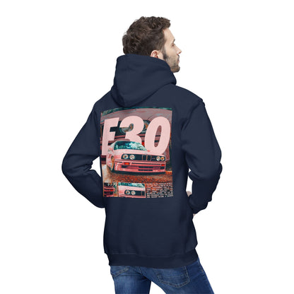 E30 Vintage Car Unisex Hooded Sweatshirt - Casual Comfort for Car Enthusiasts