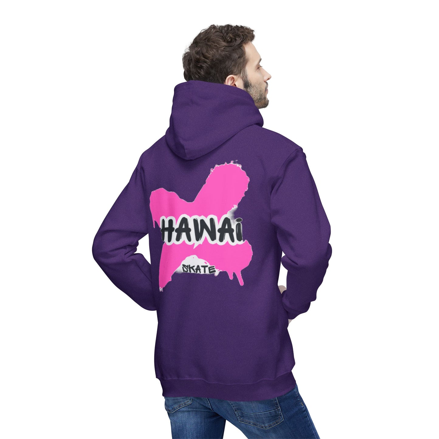 Unisex Hooded Sweatshirt - Vibrant Hawaii Skate Design